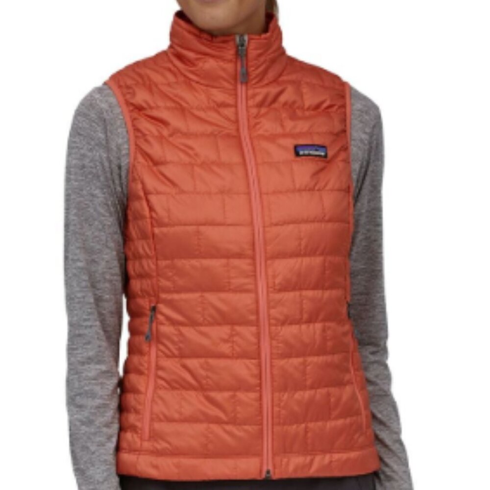 Patagonia Orange Quilted Insulated Vest